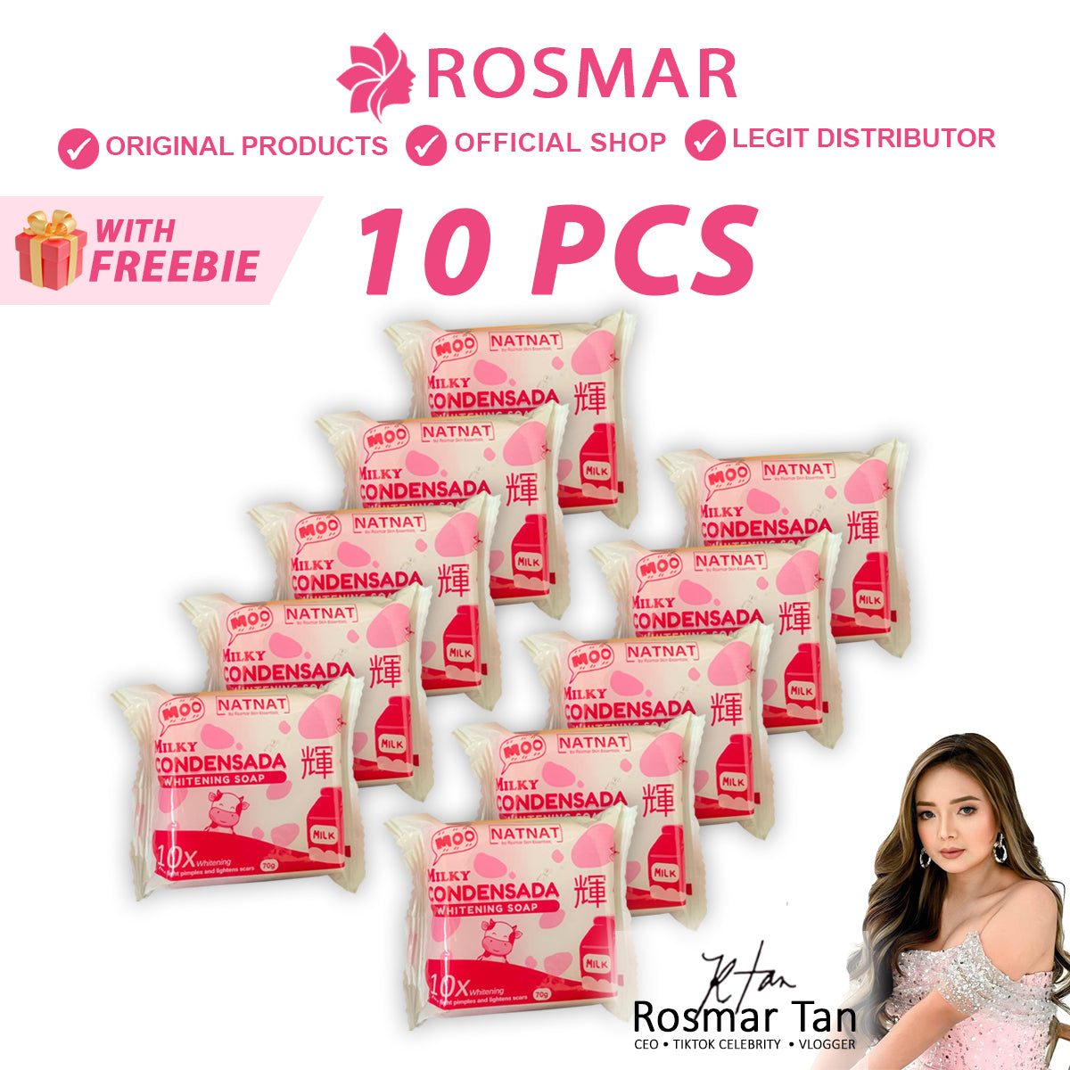Rosmar Natnat Milky Condensada Soap Bar 70grams