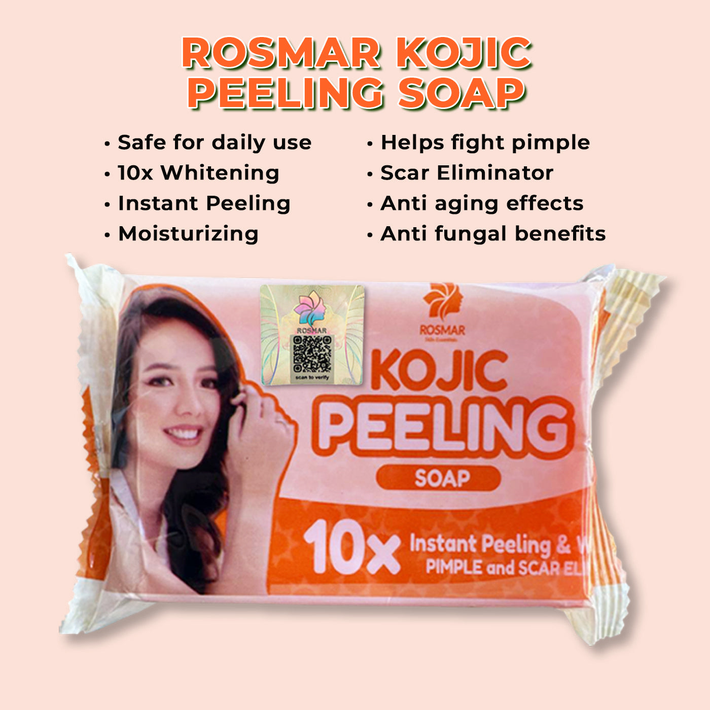 Rosmar Kojic Peeling Soap Bar 150grams