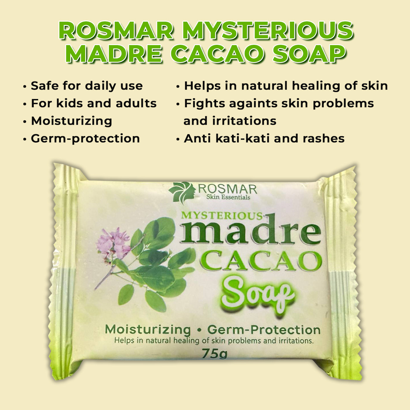 Rosmar Madre Cacao Soap Bar 75grams