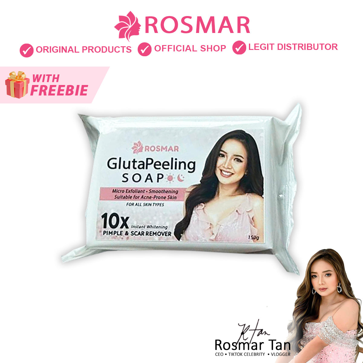 Rosmar Gluta Peeling Soap Bar 150grams