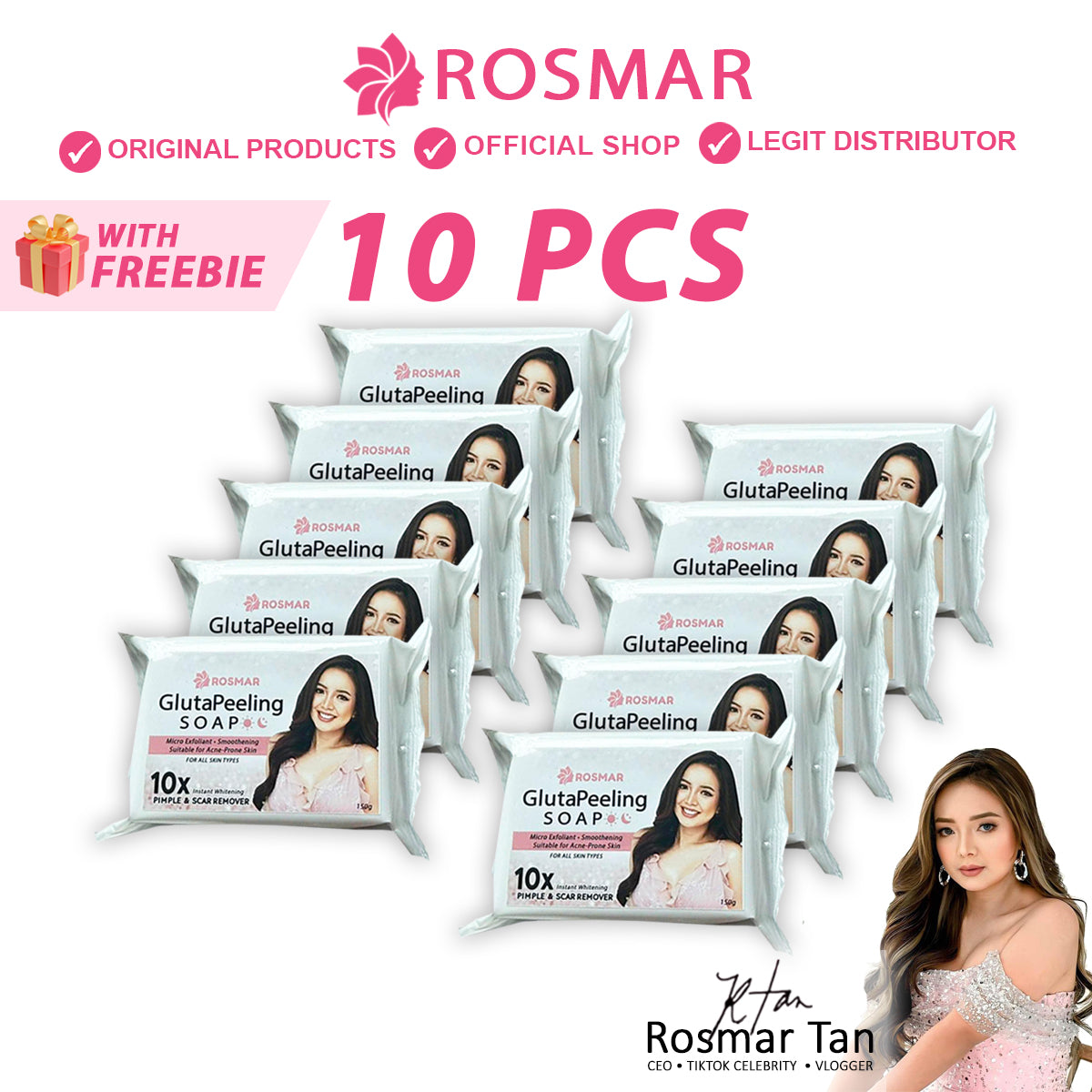 Rosmar Gluta Peeling Soap Bar 150grams