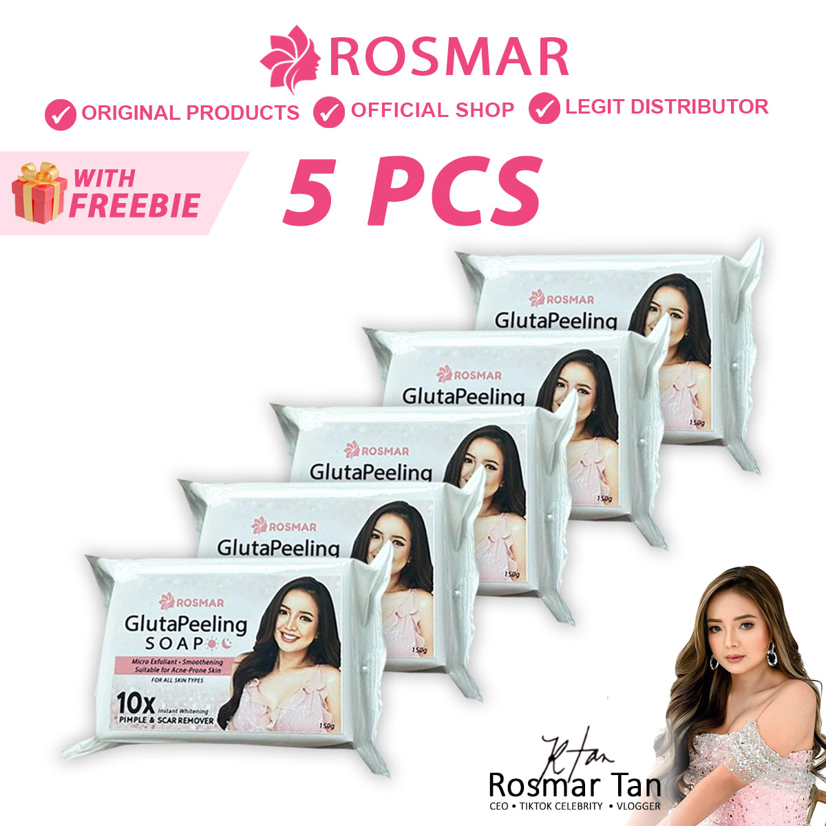 Rosmar Gluta Peeling Soap Bar 150grams