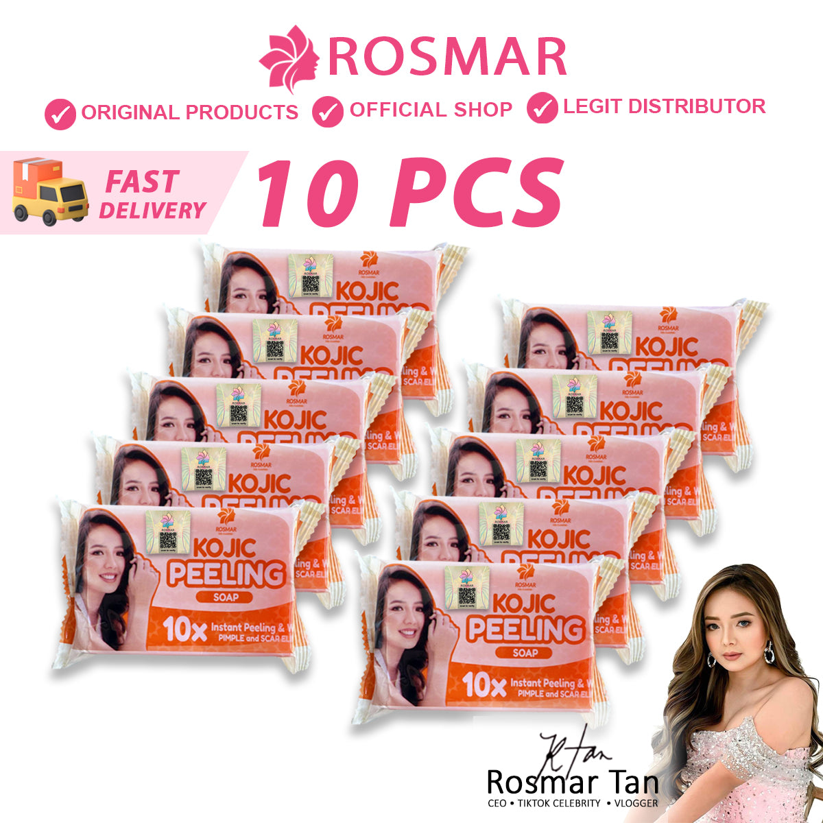 Rosmar Kojic Peeling Soap Bar 150grams