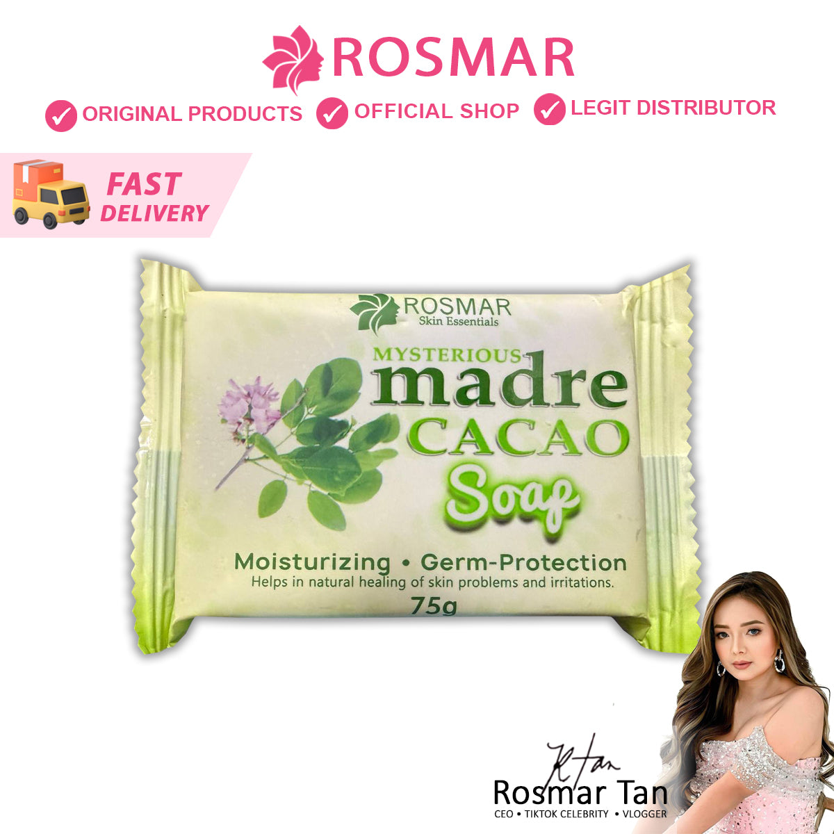 Rosmar Madre Cacao Soap Bar 75grams