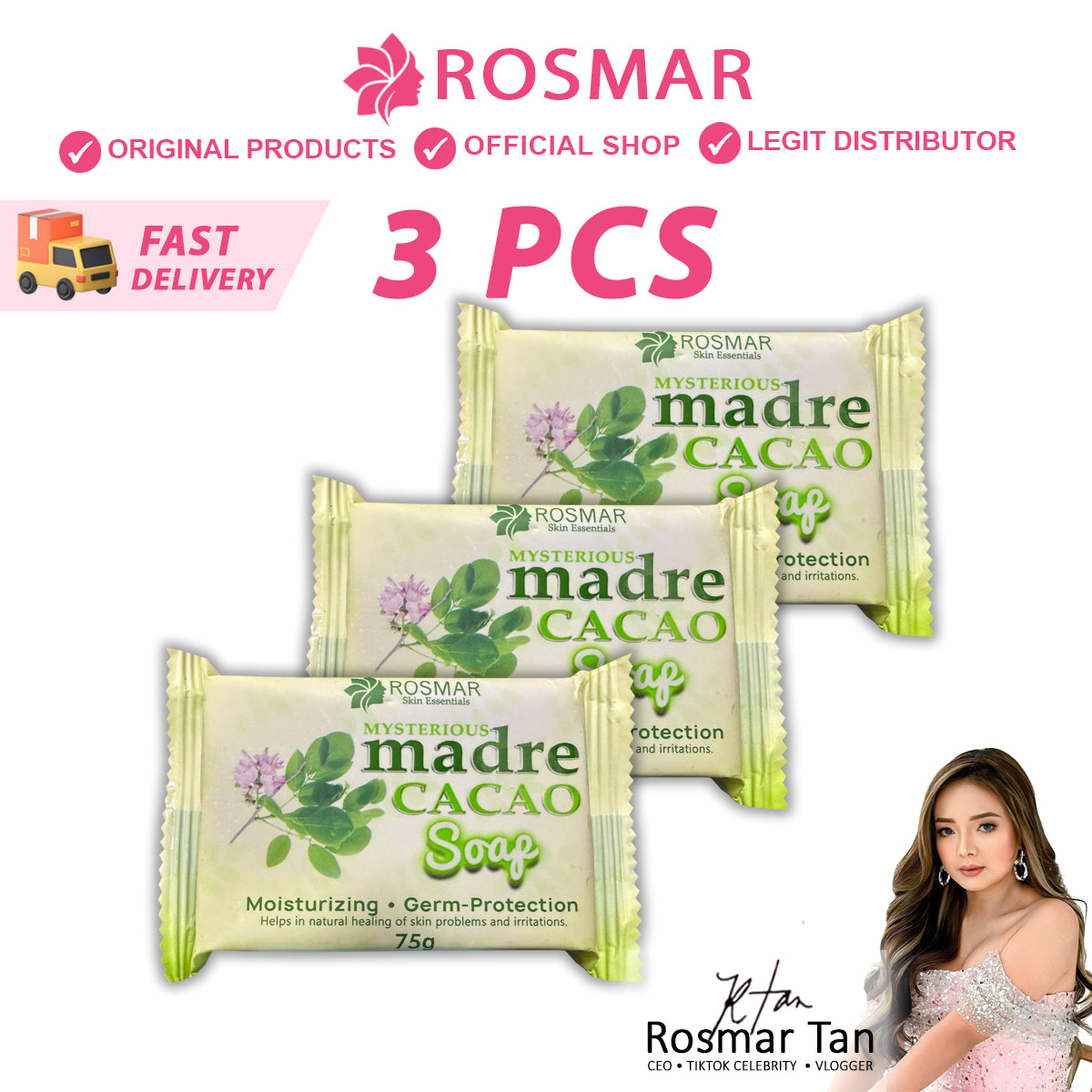 Rosmar Madre Cacao Soap Bar 75grams