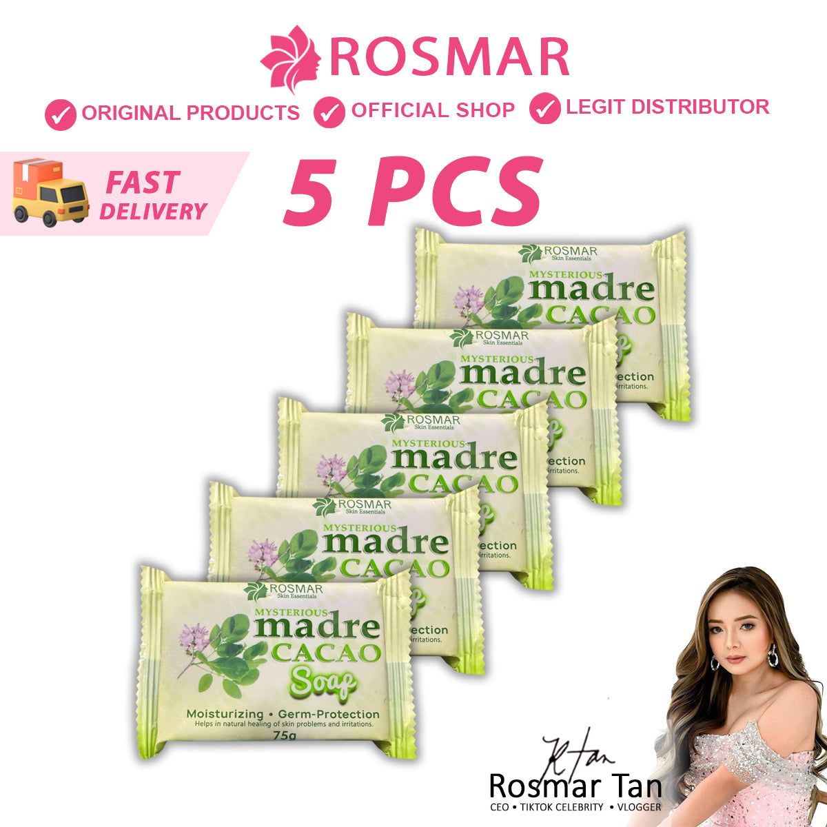 Rosmar Madre Cacao Soap Bar 75grams